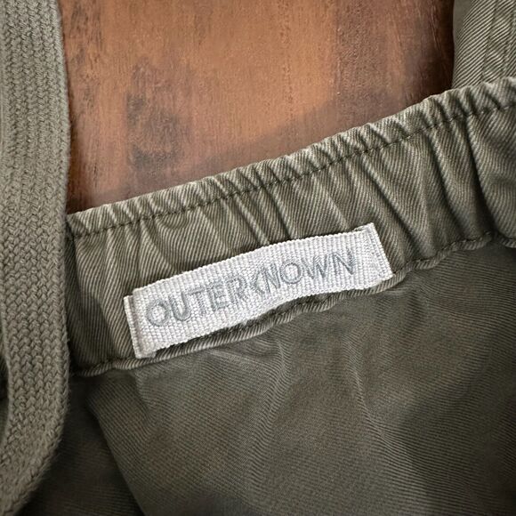 OUTERKNOWN Mens Paz Drawstring Waist Khaki Pants in Sage Green - Picture 8 of 13